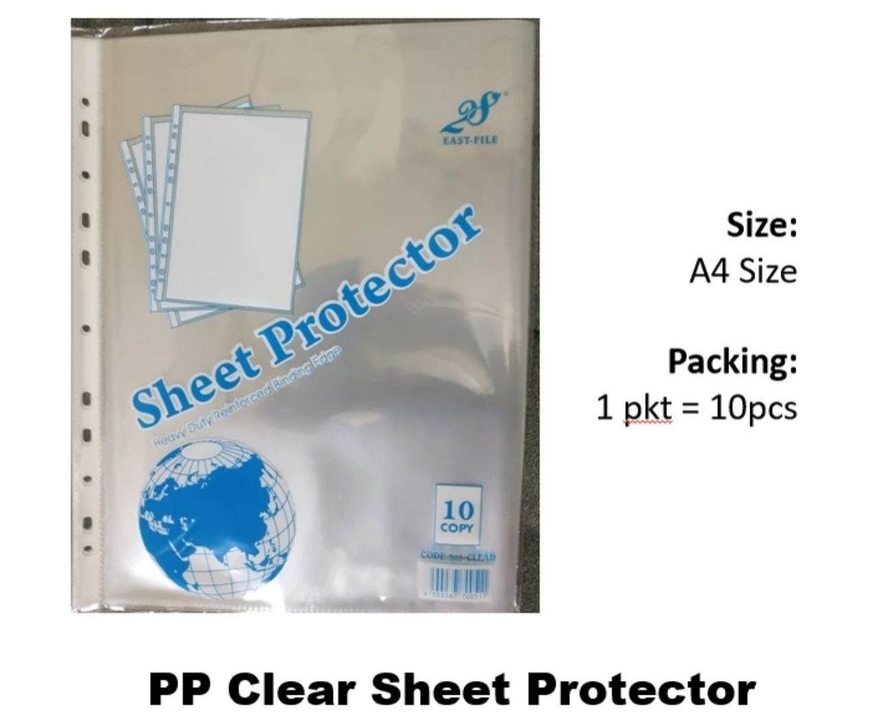 Pp Clear Sheet Protector A4 Size / File Pocket Refill / PP Pocket (1 pkt = 10pcs)