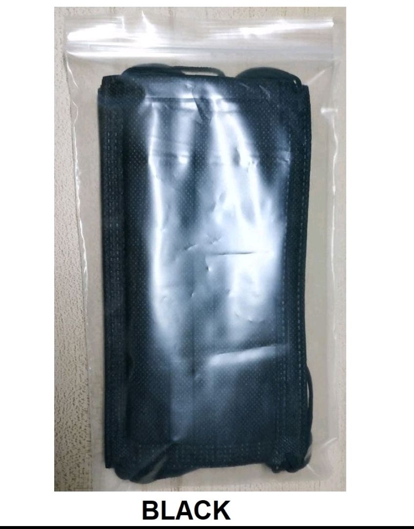 NA Face Mask 3ply Earloop 10pcs (Hitam atau biru)