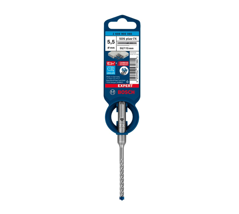 BOSCH EXPERT SDS PLUS-7X HAMMER DRILL BIT 5.5 X 50 X 115 MM (2608900065)
