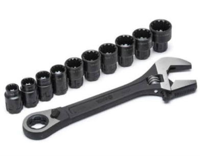 09000 - 11 PC. X6 PASS THRU ADJUSTABLE WRENCH SET