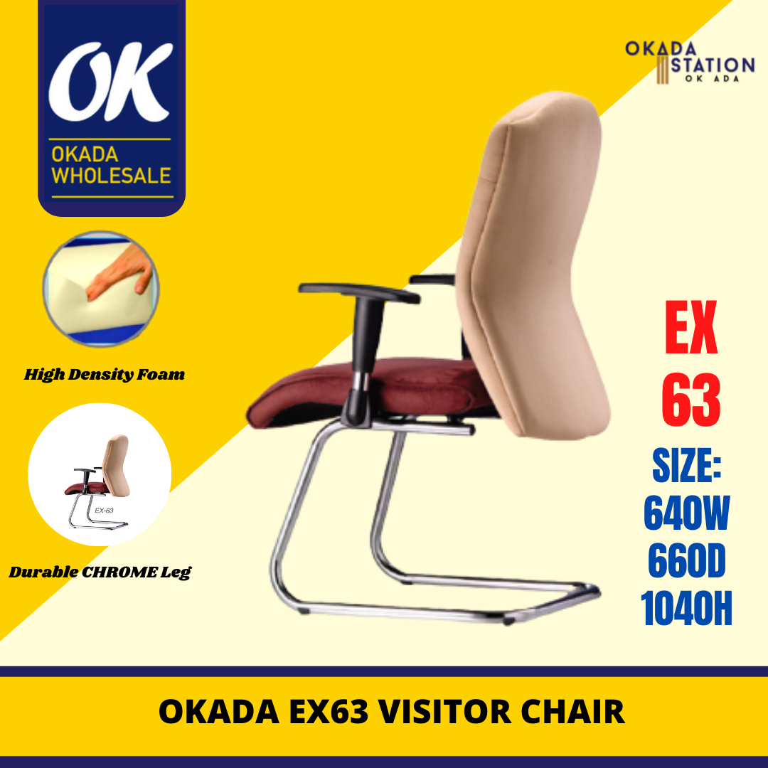Dahlia EX-63 ERGONOMIC VISITOR CHAIR -PU LEATHER / Dahlia / OFFICE CHAIR / VISITOR CHAIR / ERGONOMIC OFFICE CHIAR / PU LEATTHER CHAIR / ERGONOMIC CHAIR / EX-63 / CHAIR