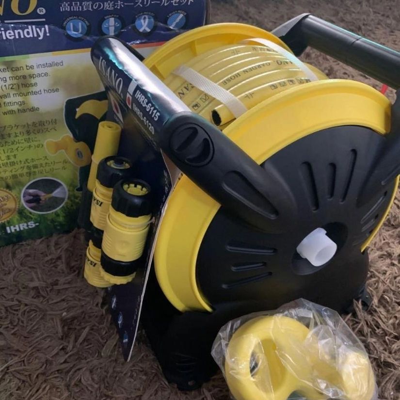 ISANO STACKABLE HOSE REEL SET 15 METER 20 METER WITH WALL MOUNTING