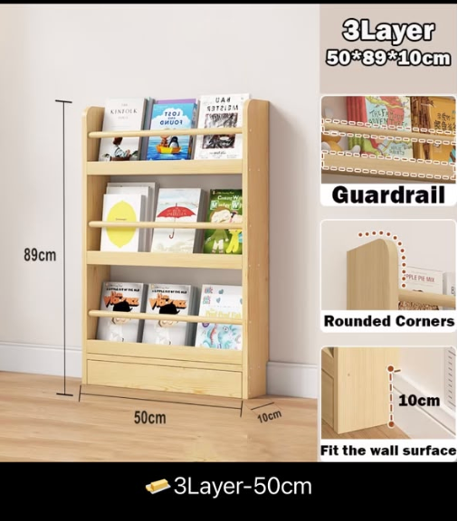 wooden bookshelf