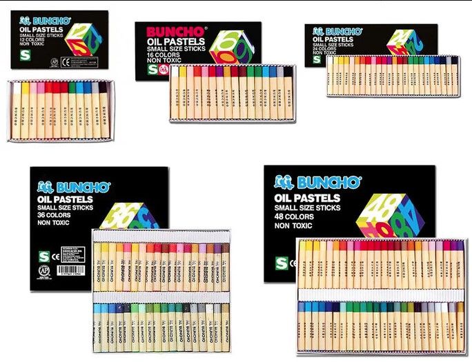BUNCHO OIL PASTELS 12'S/16'S/24'S/36'S/48'S