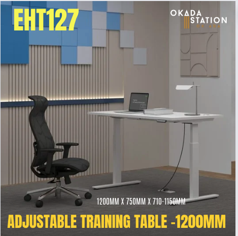 ADJUSTABLE TRAINING TABLE / 1200MM X 750MM X 1150MM / EHT127 / 4 FEET / STUDY TABLE / OFFICE TABLE / MEJA TURUN NAIK / ADJUSTABLE TABLE