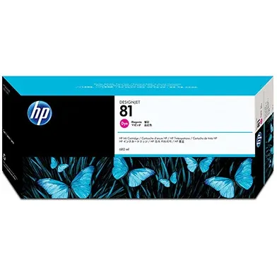 Genuine Malaysia HP Warranty - HP 81 Magenta Dye Ink Cartridge