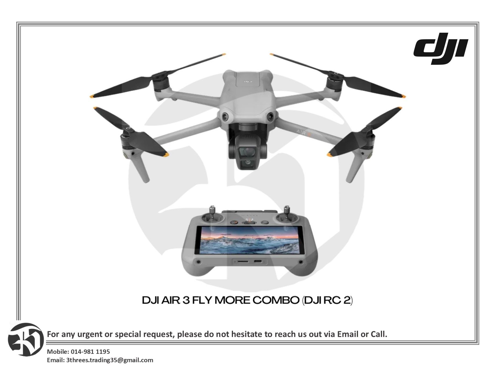 DJI Air 3 Fly More Combo (DJI RC 2)