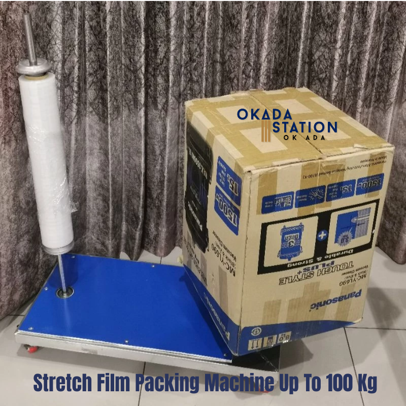 Stretch Film / Packing Machine Up To 100 Kg / With Roller Film Wrapping Machine / Mesin Pembungkus Dengan Roller