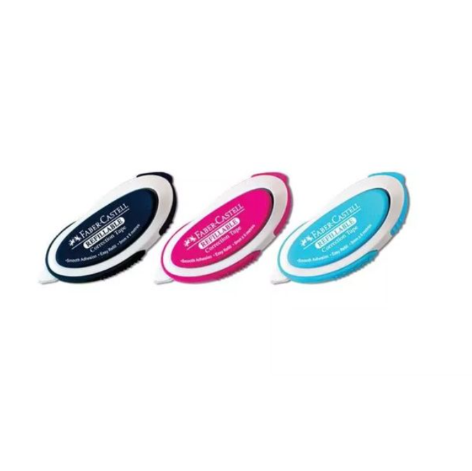 FABER-CASTELL 169102 REFILLABLE CORRECTION TAPE 5MM X 6M (TAPE + REFILL)