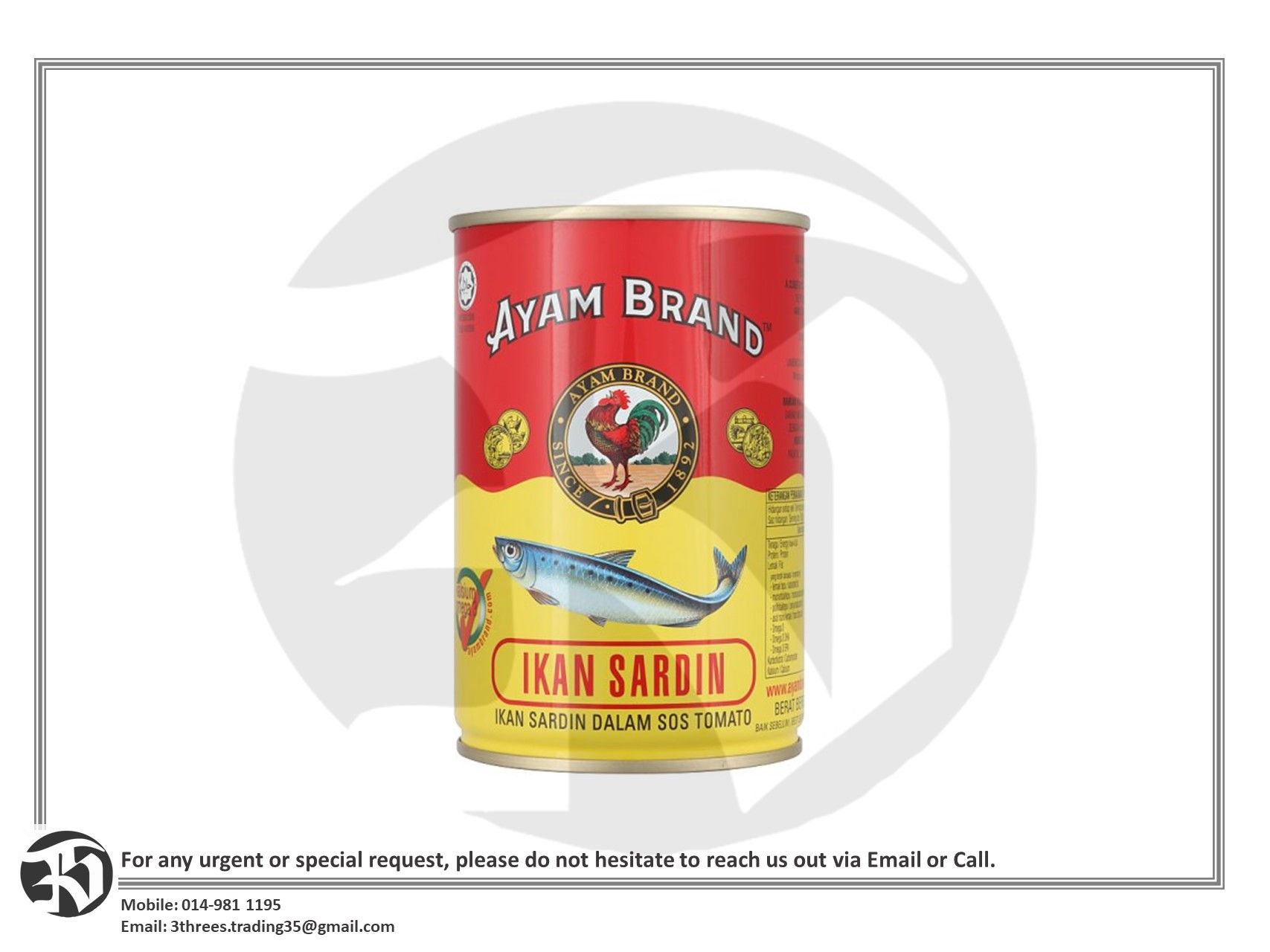 Ayam Brand Sardines in Tomato Sauce 425g