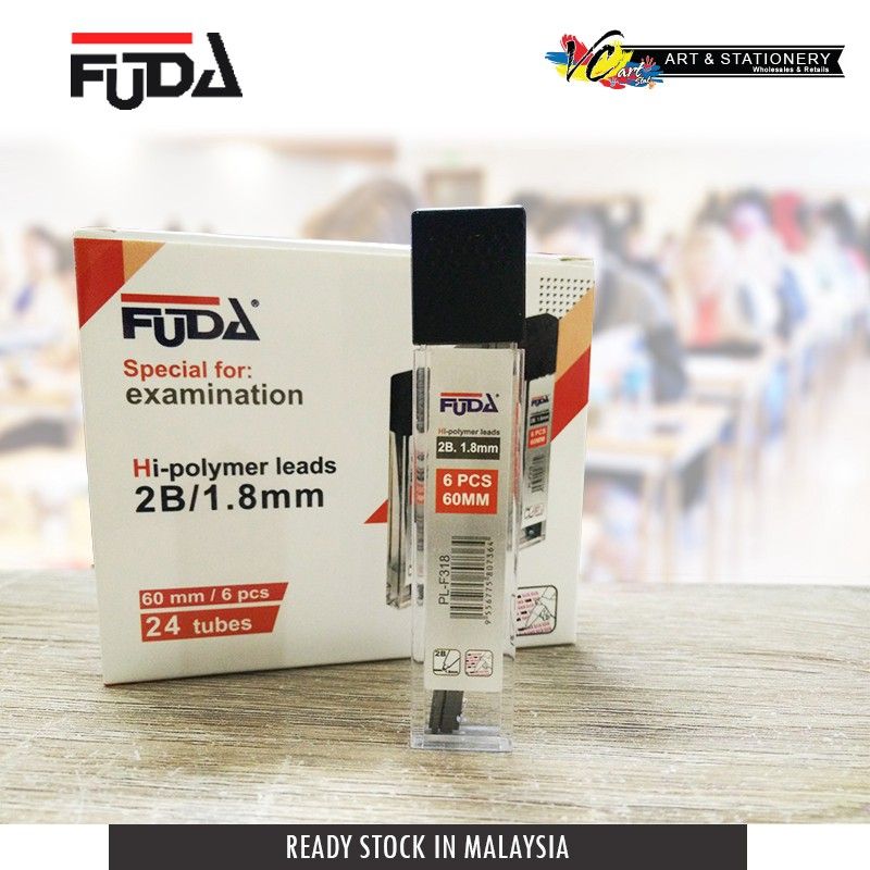 FUDA Hi-POLYMER LEADS 2B/1.8MM (24TUBES/BOX)