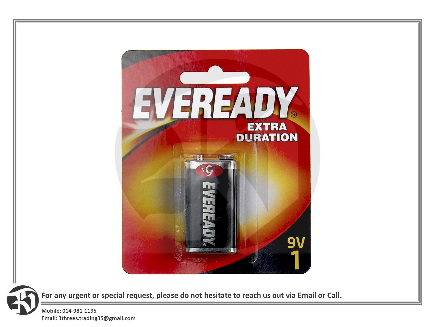 Eveready 9v Super Heavy Duty Battery