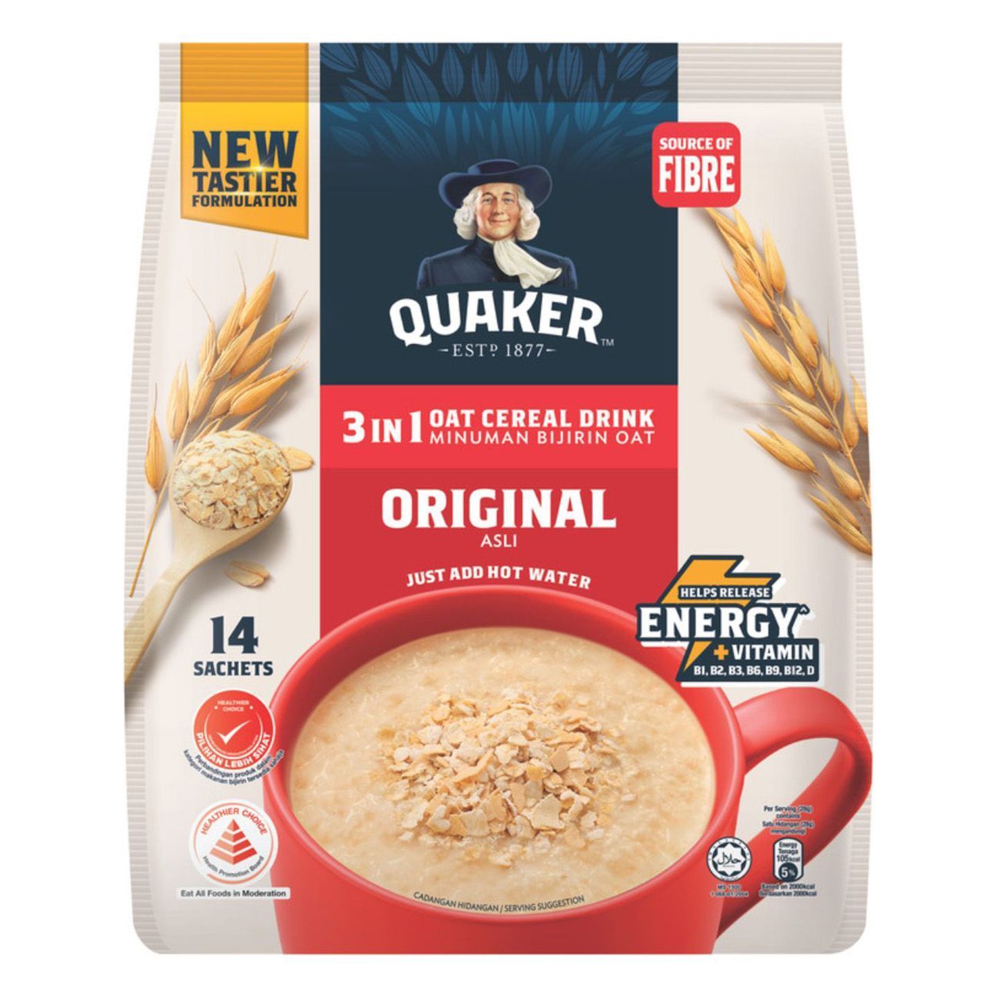 QUAKER OAT DRINK ORIGINAL 3IN 1 (14g X 28g)