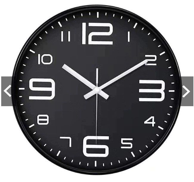 12inch Wall Clock Digital Quiet Home Office Living Room Classroom