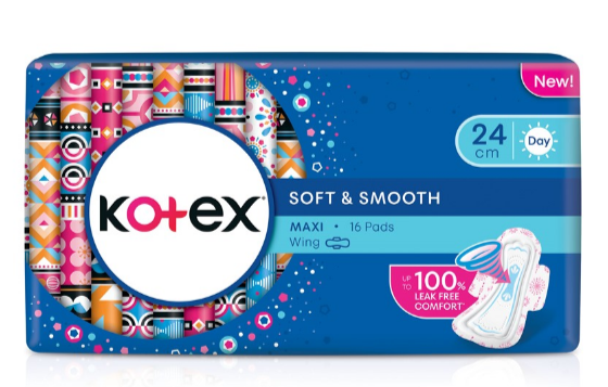 KOTEX SOFT AND SMOOTH MAXI WING 24CM 16S