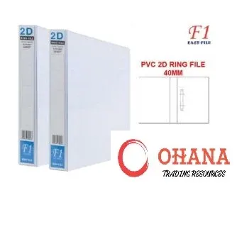25MM F1 EF PVC 2D RING FILE A4 WHITE