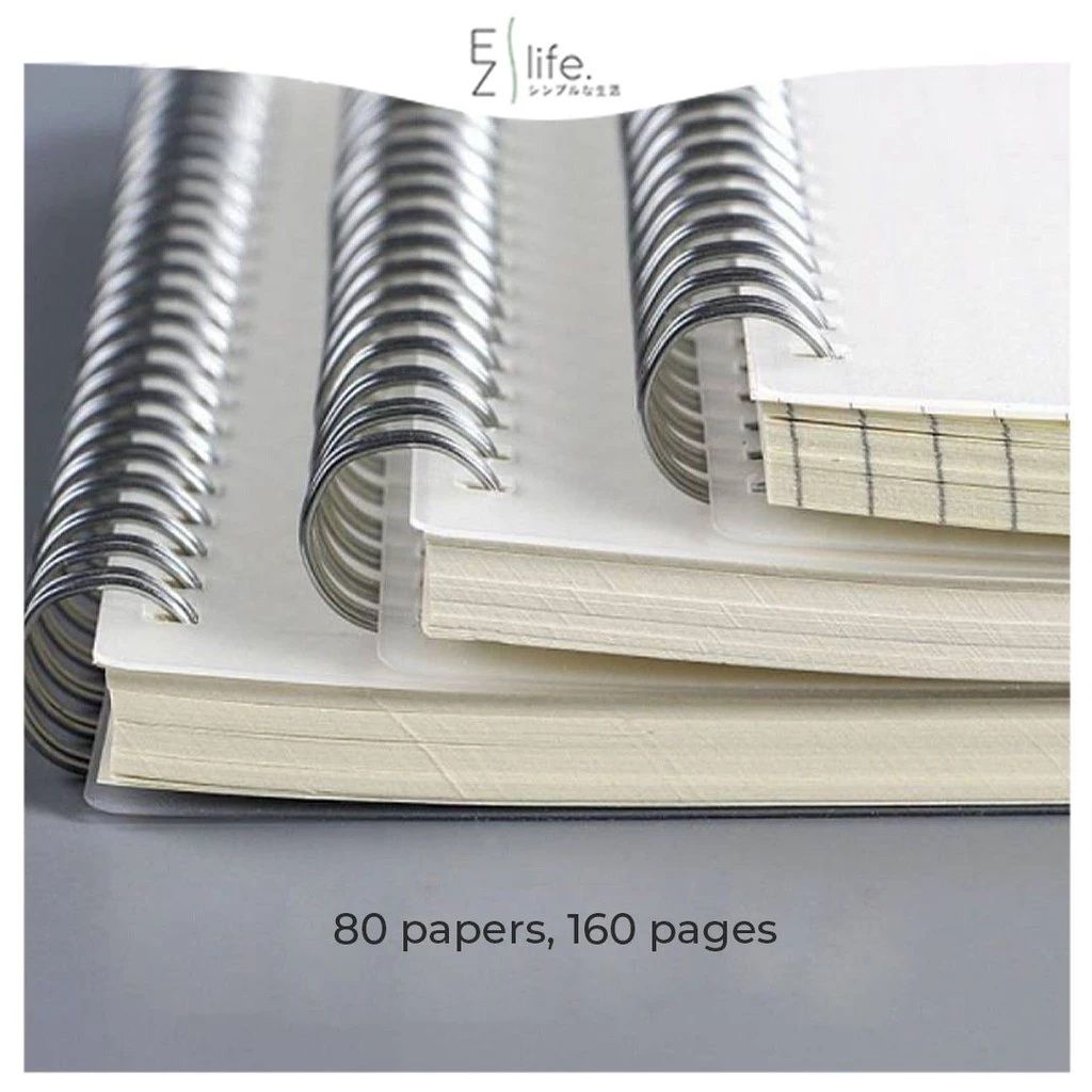 B5 A5 A6 Cover Notebook (Blank / Grid / Line) 160 Pages