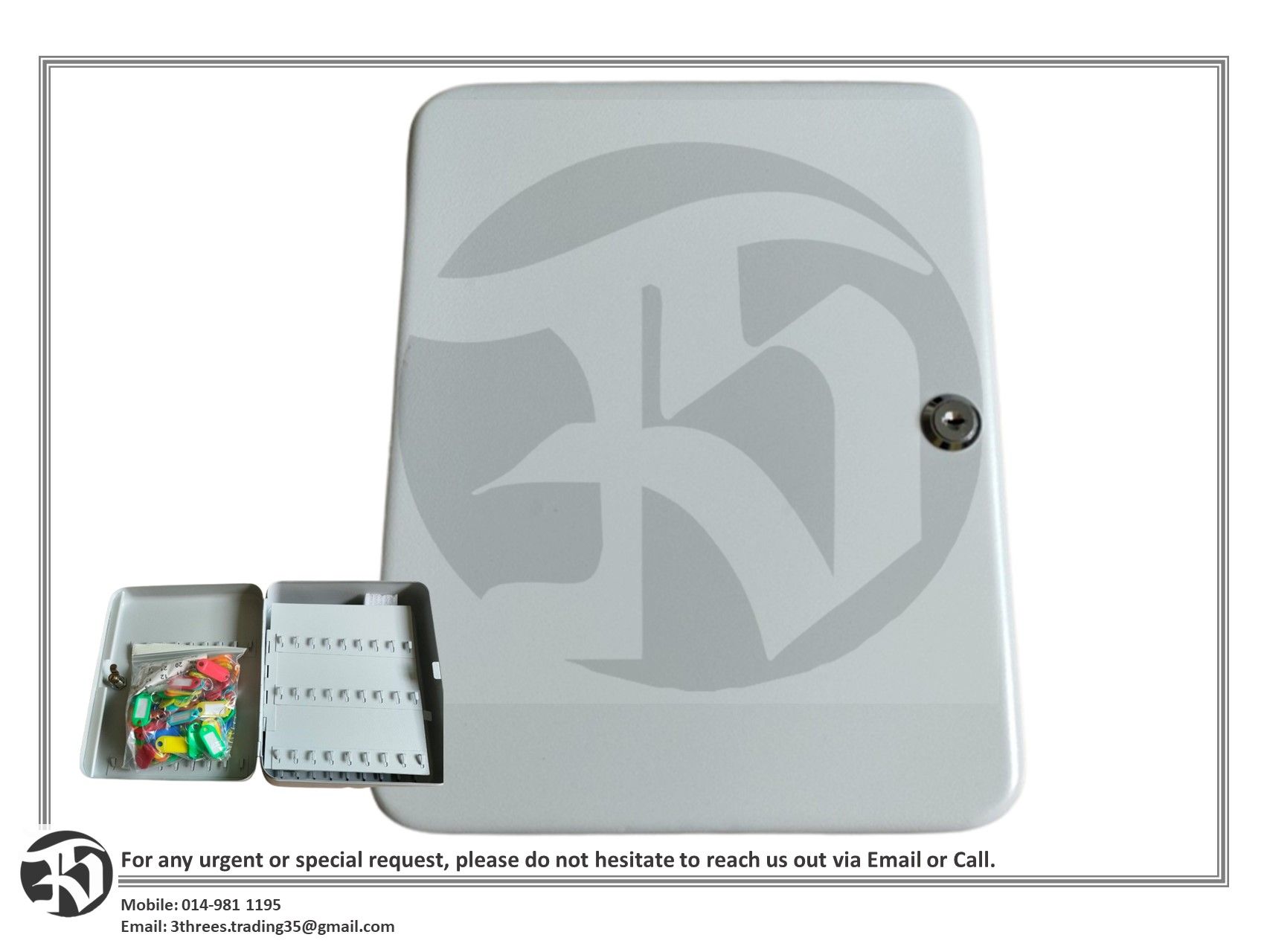 Lockable Metal Key Box 20/48/105 Keys Slot