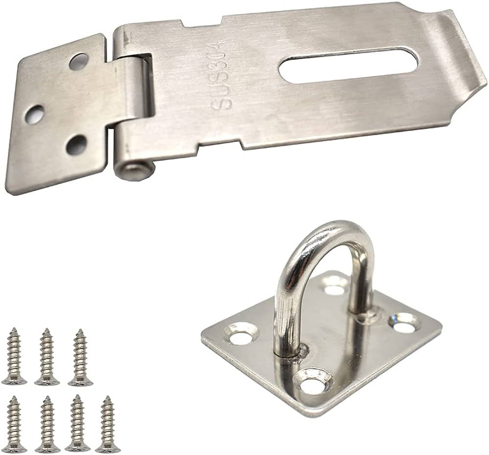 Padlock Clasp Security Safety Hasp Lock Flat - 3 inch