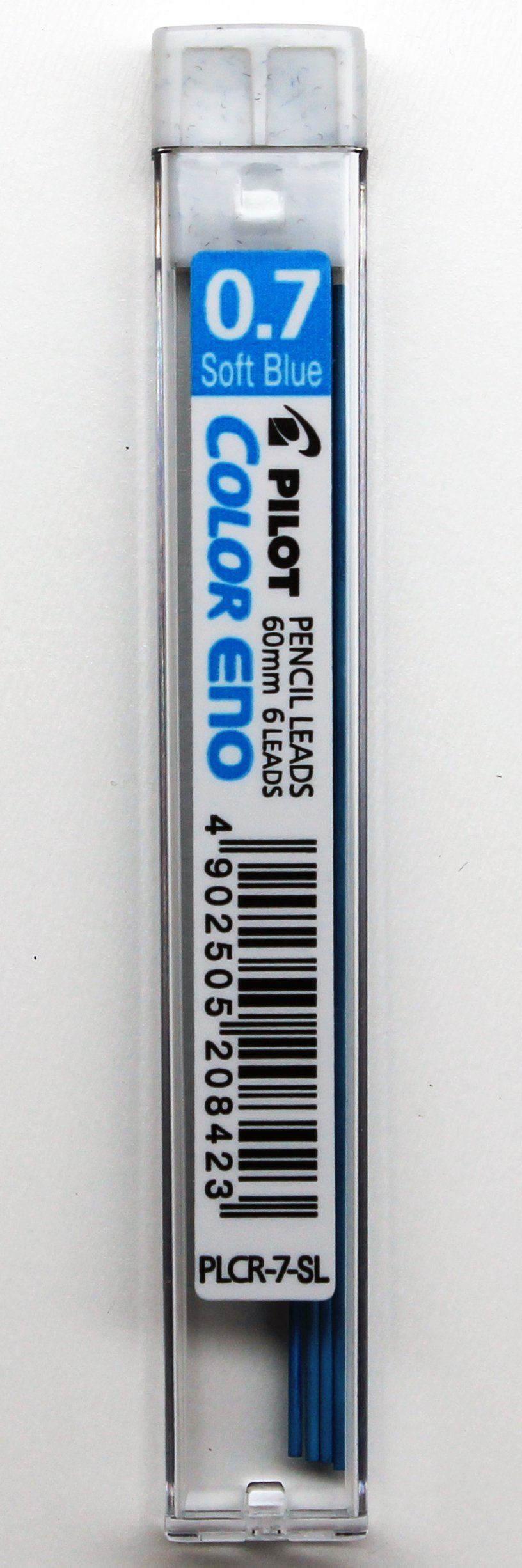 Pilot Color Eno Pencil Lead 0.7mm Soft Blue tube of 6 leads