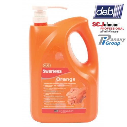 deb stoko *deb stoko Orange Swarfega Hand Cleaner - 4 L Pump Bottle