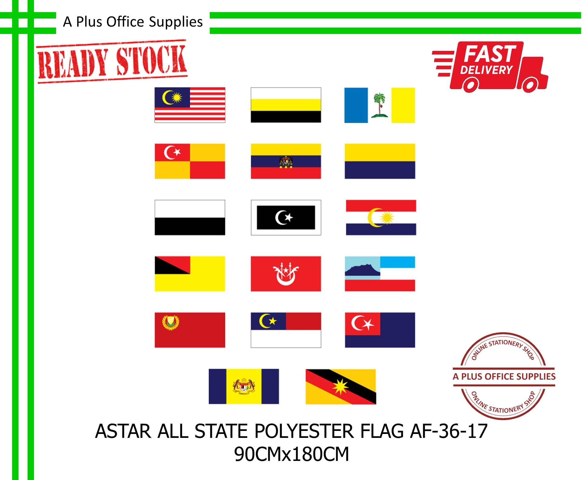 ASTAR All State Polyester Flag AF-36-17 90cm x 180cm / Bendera Polyester