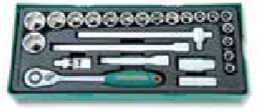 JONNESWAY 25PCS 1/2" DR. 6PT FLANK SOCKET SET