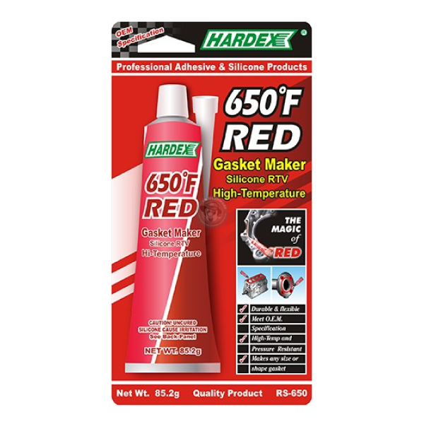 HARDEX RS650 RED RTV SILICONE GASKET MAKER (85.2GM)