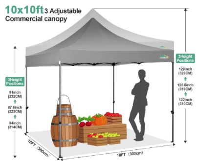 *10x10 Pop Up with 4 sidewalls Commercial Heavy Duty Canopy
