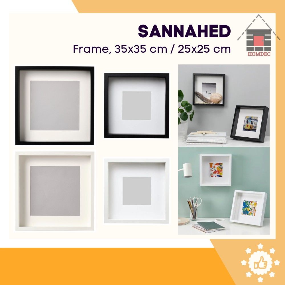 SANNAHED Frame, white, 25x25 cm