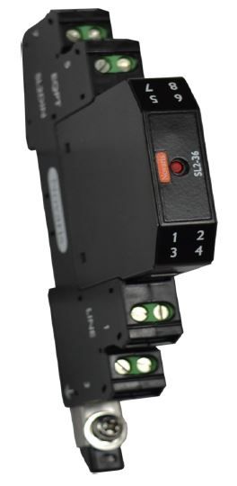 Signal Surge Protector, 36VDC, 500mA, 20kA, Indicator, 1 Pair c/w Base and alarm output SL2-36