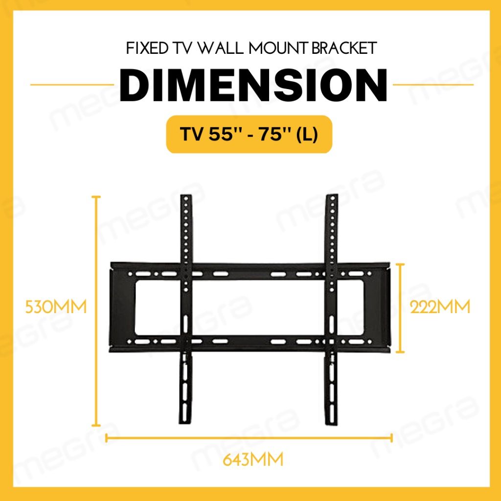 TV Wall Mount Bracket For Heavy Duty (55 - 75 Inch TV)