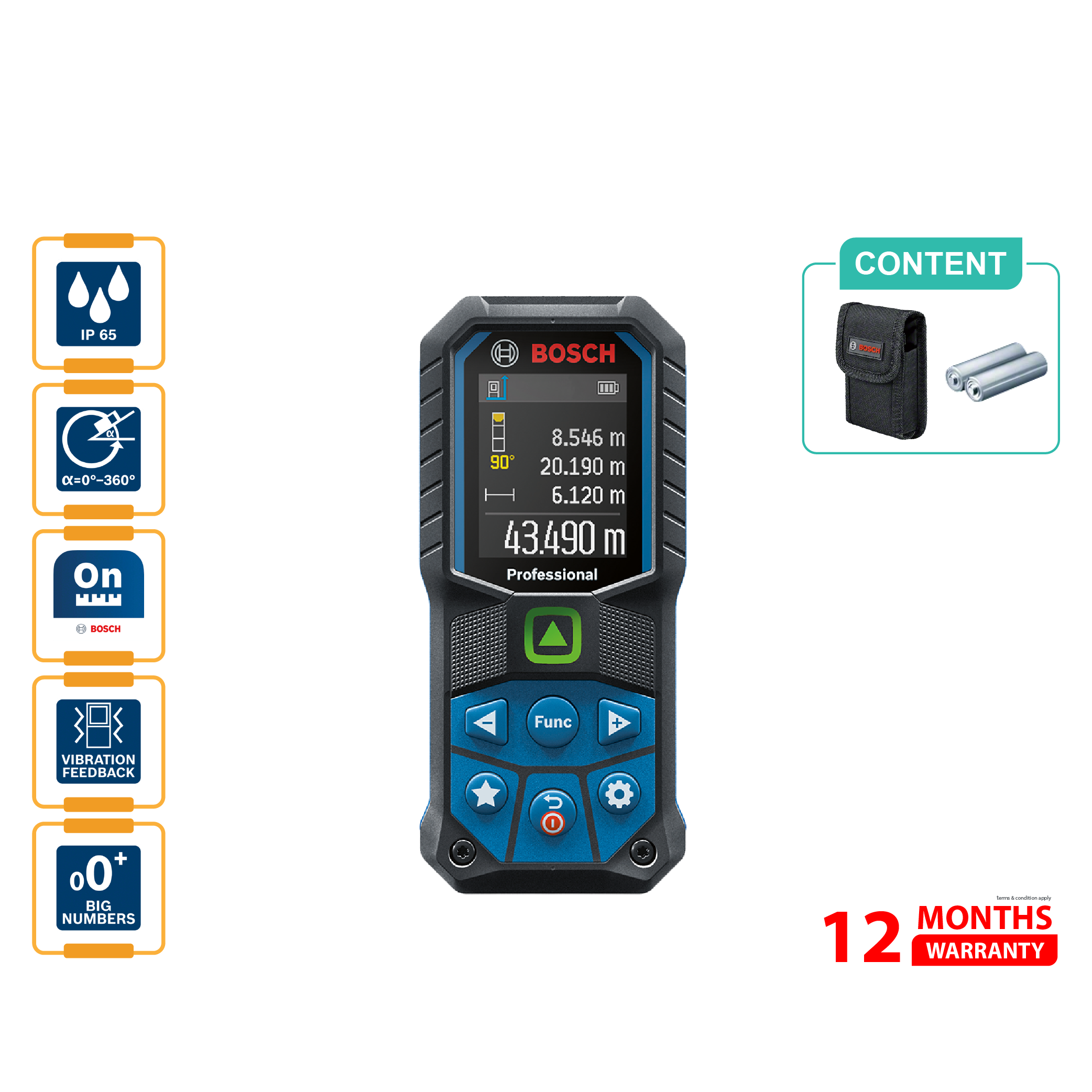 BOSCH GLM 50-27CG Laser Measurement (Green Laser) - 0601072UK0