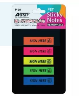 SIGN HERE STICKY NOTES - ASTAR