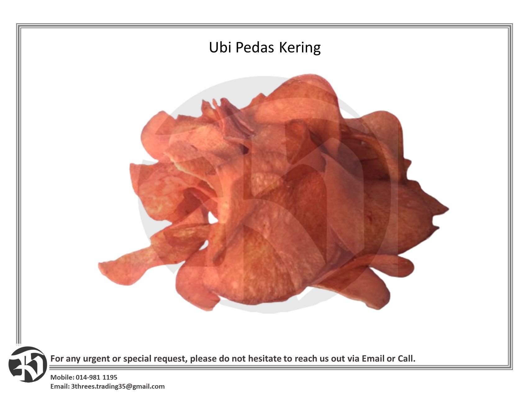 Kerepek Ubi Pedas Kering/Basah 1kg