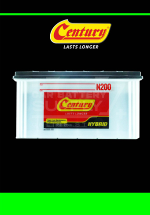CENTURY HYBRID WET (MF-MAINTENANCE FREE) CAR BATTERY