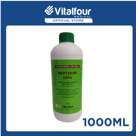 VITALFOUR STERILINE SEPTIDIN 10% POVIDONE IODINE SOLUTION (500ML/1000ML)