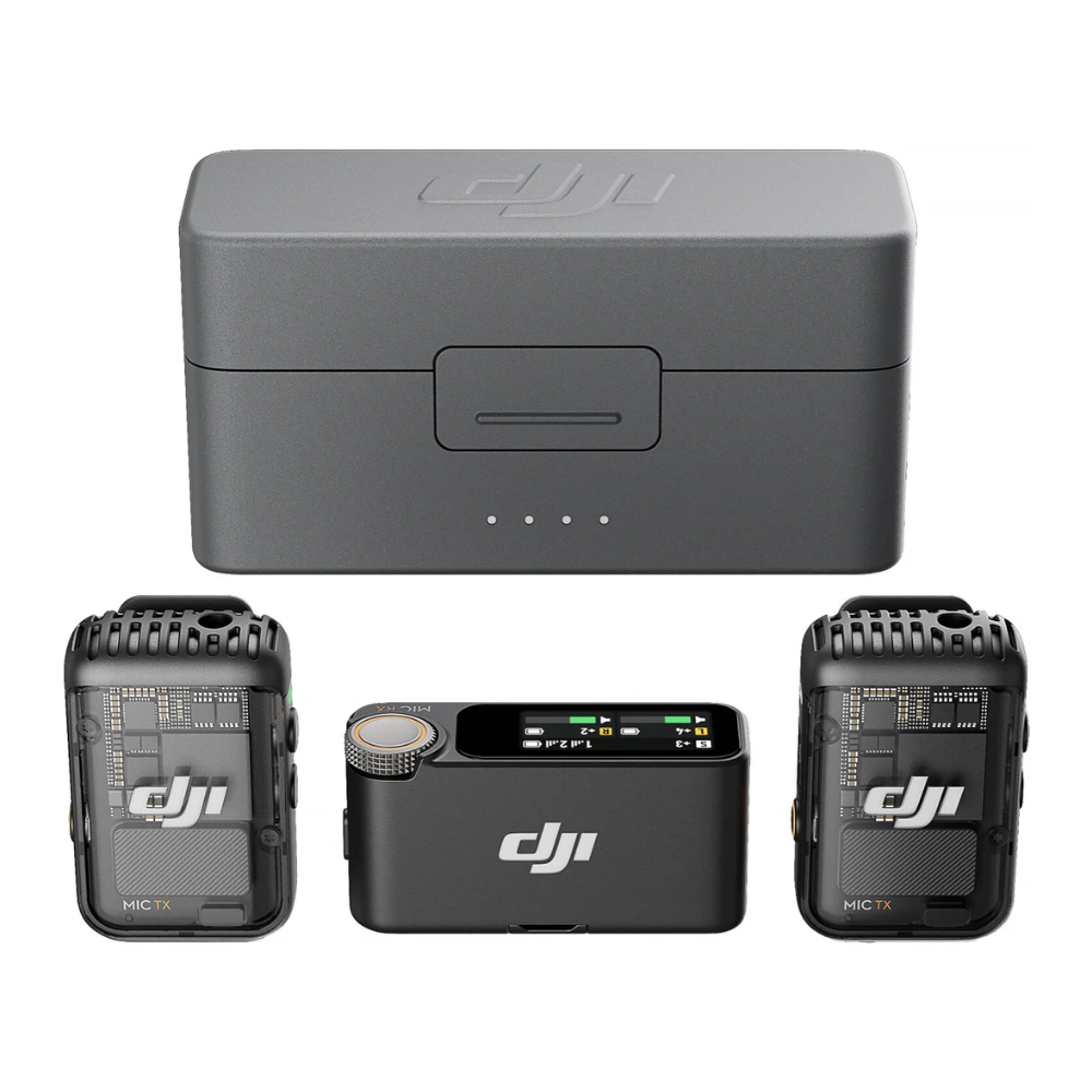 DJI Mic 2 (2 Mic + 1 Receiver) 2-Person Compact Digital Wireless Microphone System/Recorder for Camera & Smartphone (2.4 GHz)