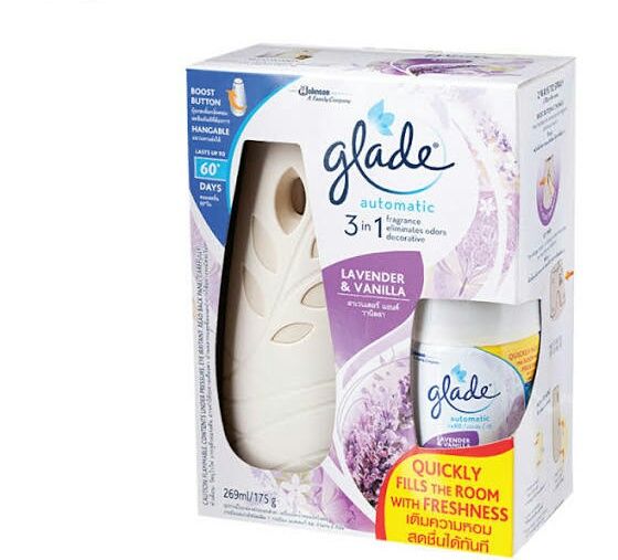 GLADE Automatic 3 in 1 Spray Lavender & Vanilla Starter Kit 175g