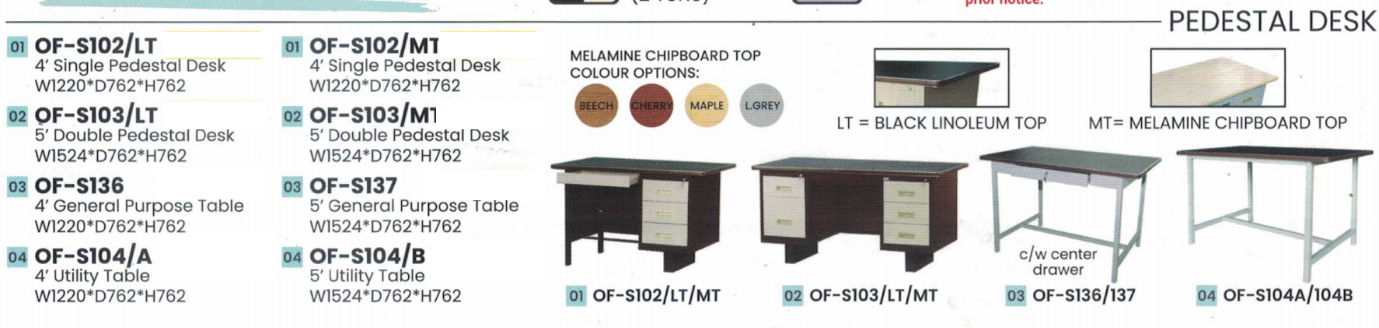 OFIS STEEL STORAGE SERIES PEDESTAL DESK