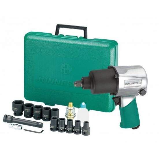 JONNESWAY 17PCS 1/2" AIR IMPACT WRENCH KIT