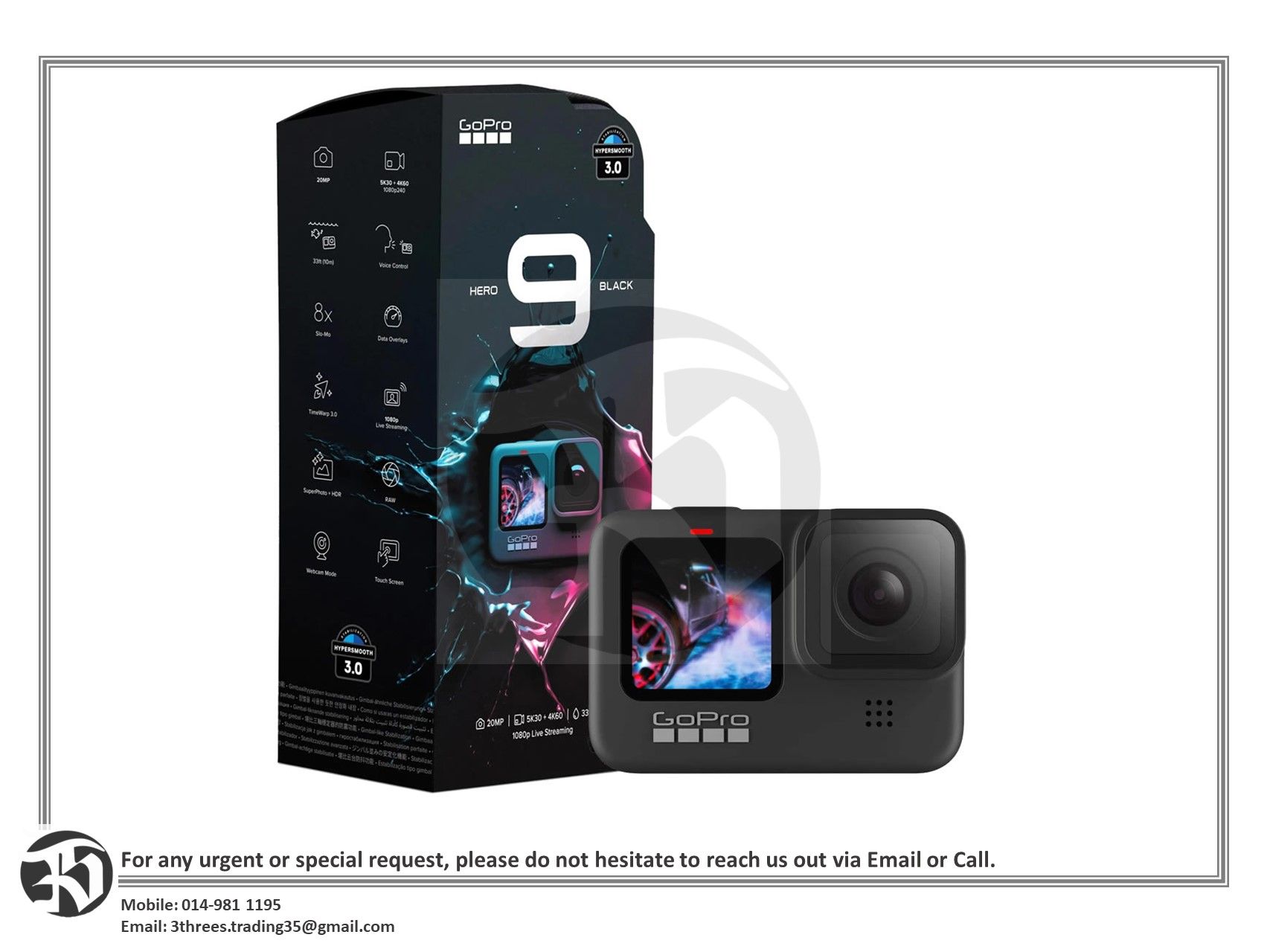 GoPro Hero 9 Waterproof Digital Action Camera Black