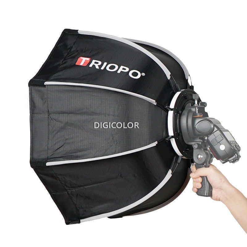 TRIOPO 55CM FOLDABLE SOFTBOX OCTAGON SOFT BOX WITH HANDLE SPEEDLITE FLASH LIGHT