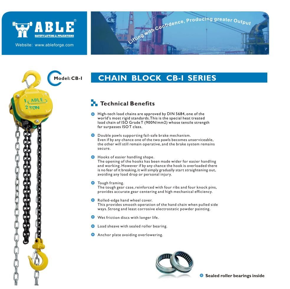 **ABLE CHAIN BLOCK CB-I SERIES