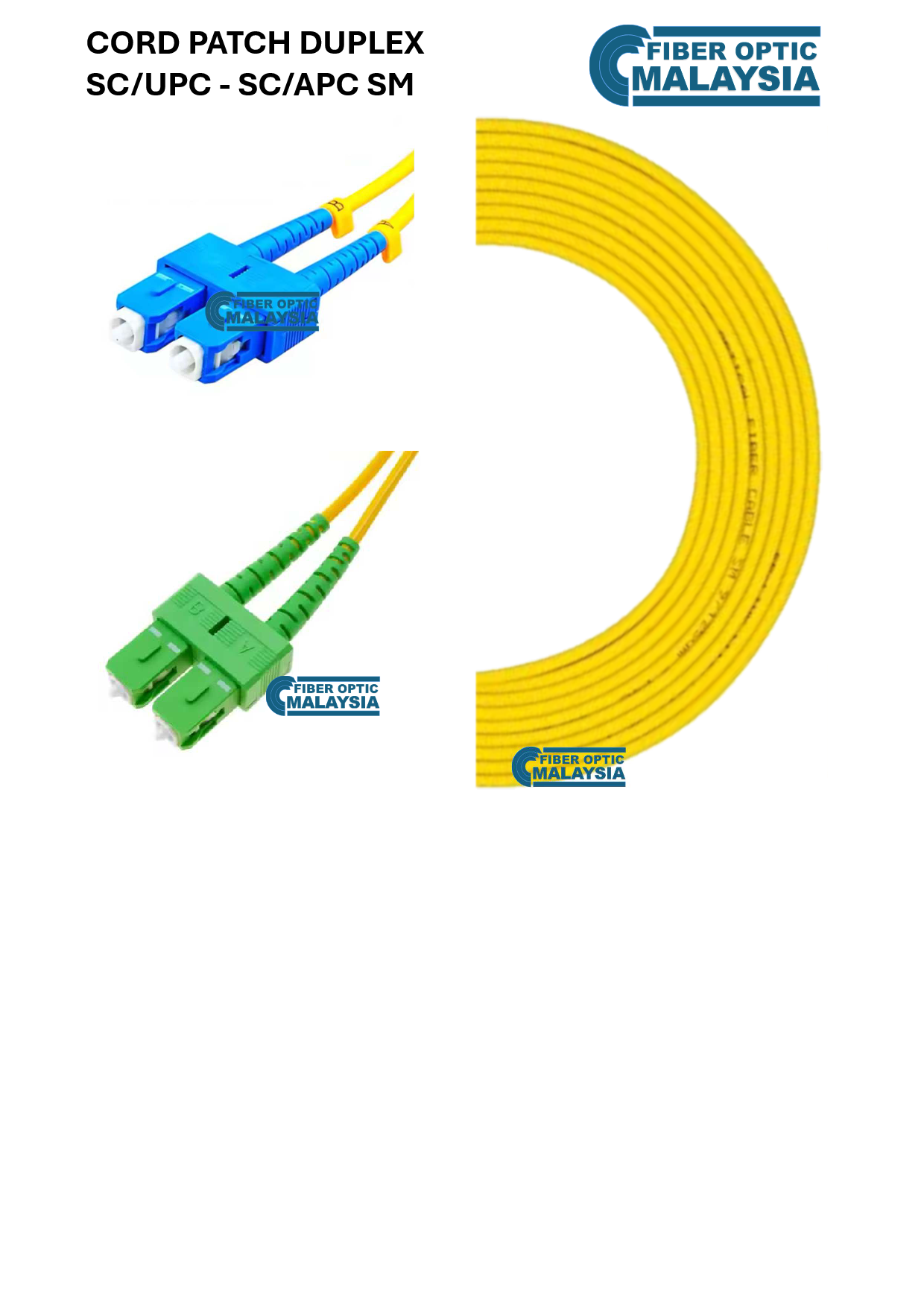 CORD PATCH SC/UPC - SC/APC SM 7M DUPLEX PATCHCORD