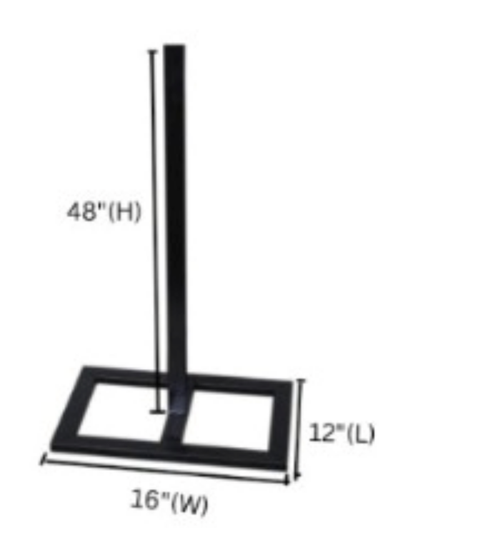 *Customize Single Stand Dimension : 16"W x 12"L x 48"H