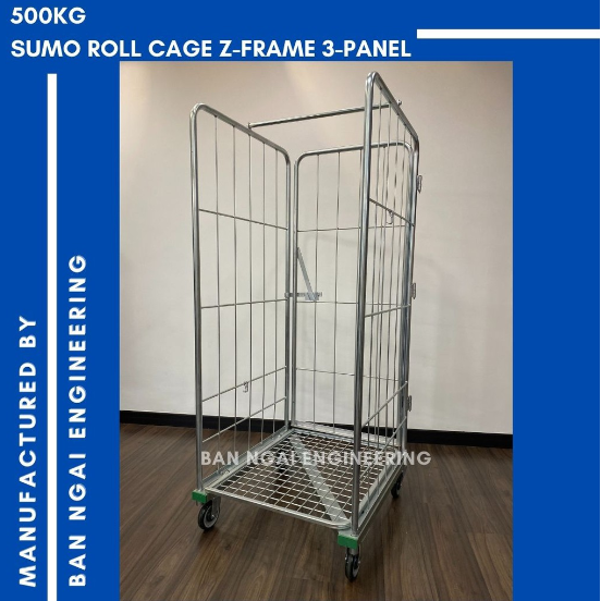 SUMO 500KG Z-FRAME STANDARD 3 PANEL ROLL CAGE ROLL CONTAINER LOGISTICS TROLLEY WAREHOUSE TROLLEY HEAVY DUTY