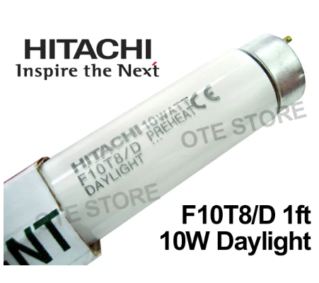 Black Light Fluorescent Tube Hitachi F10T8/BL, 10W