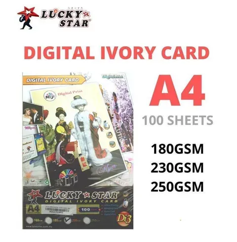 Lucky Star A4 Ivory Card 180gsm