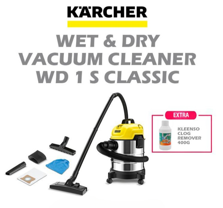 KARCHER WET & DRY VACUUM CLEANER WD 1S CLASSIC